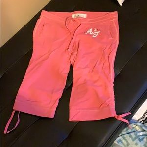 Cropped Jogging Pants/ Ties on Side of Legs